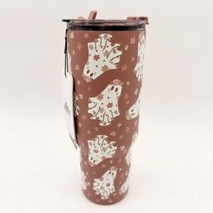 Hydrapeak 30oz Artisan Tumbler  Floral Ghost Halloween Insulated Travel Mug